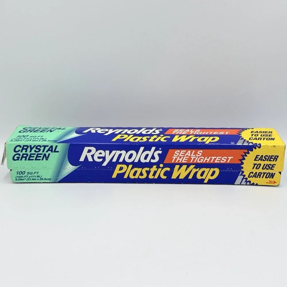 VTG 1996 Reynolds Crystal Green Plastic Wrap NOS Unused Retro Kitchen Movie Prop
